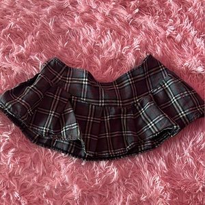 Grey plaid micro mini size small skirt never worn